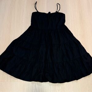 Banana Republic Woman Black Tiered Dress